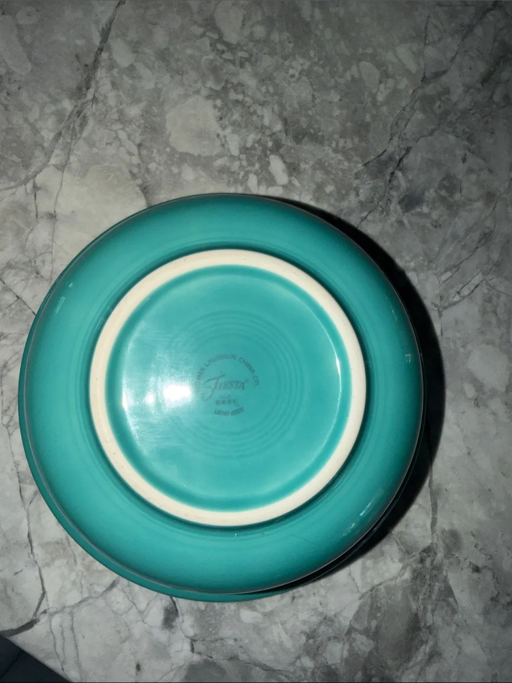 Fiesta Teal Ceramic Pet Bowl with Dog Motifs